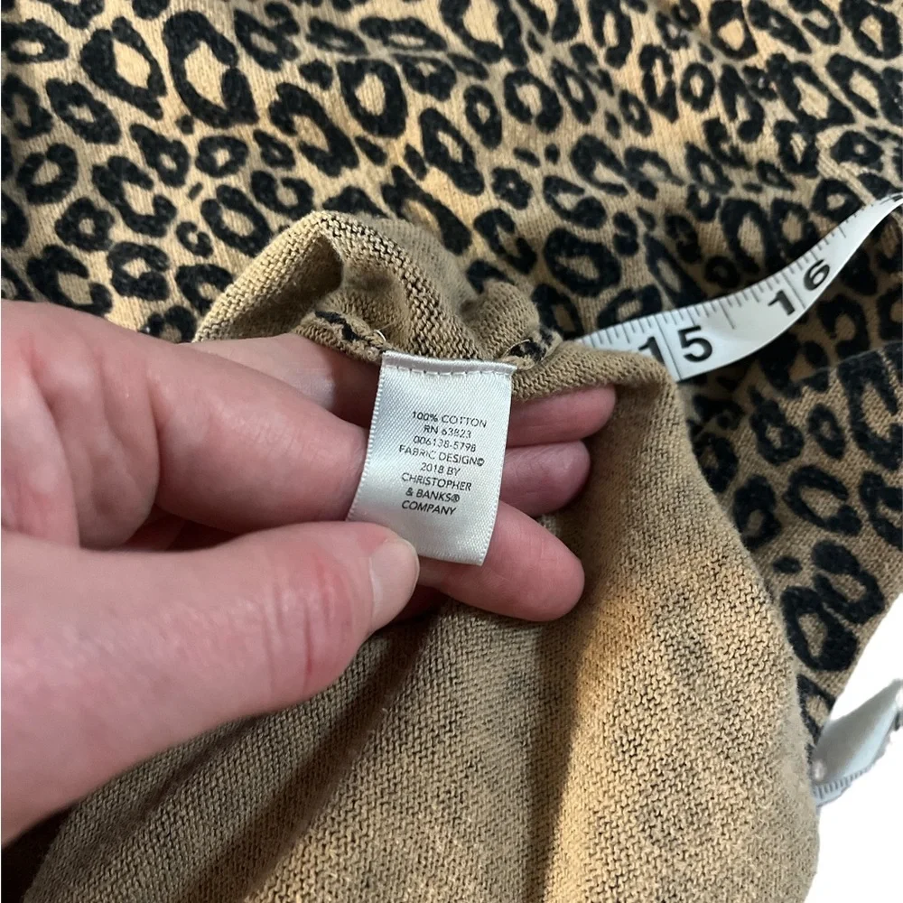 Christopher & Banks Animal Print Cardigan ~ Size Small - Picture 4 of 7